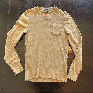 Express XS Olive Green Sweater / Long Sleeve Shirt Waffle Dressy